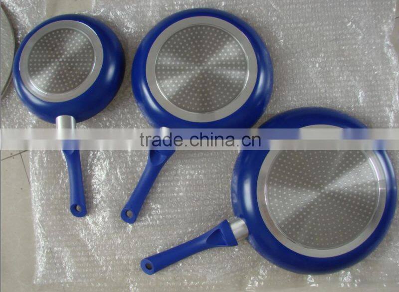 As seen on TV colorful Induction cooker use non-stick white ceramic fry pan