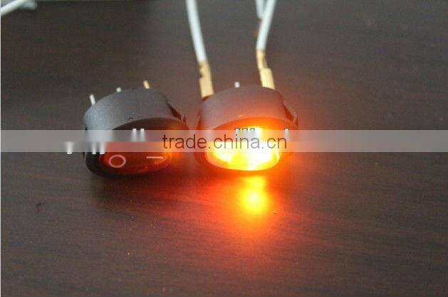 YL3-11 yellow 3 metal pole on off round 125v rocker switch