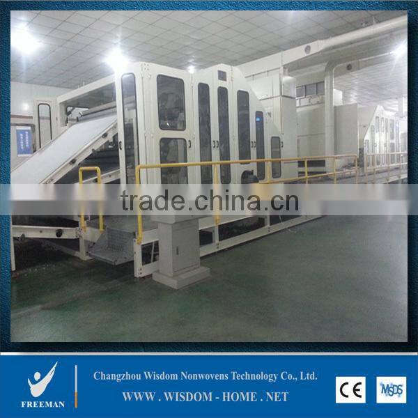 hot air through nonwoven products for wet-tissue