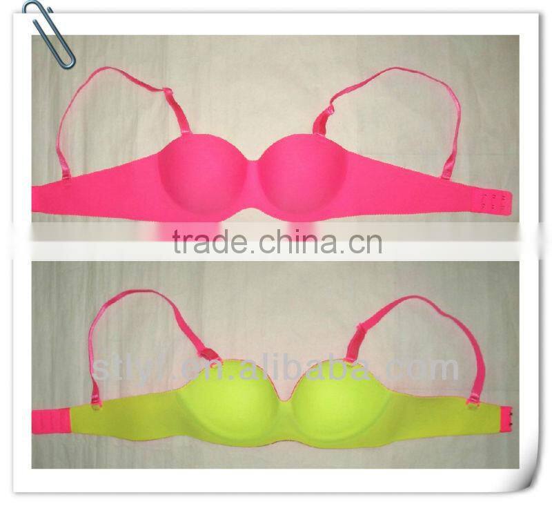 underwear woman new one piece sexy bra with neon color