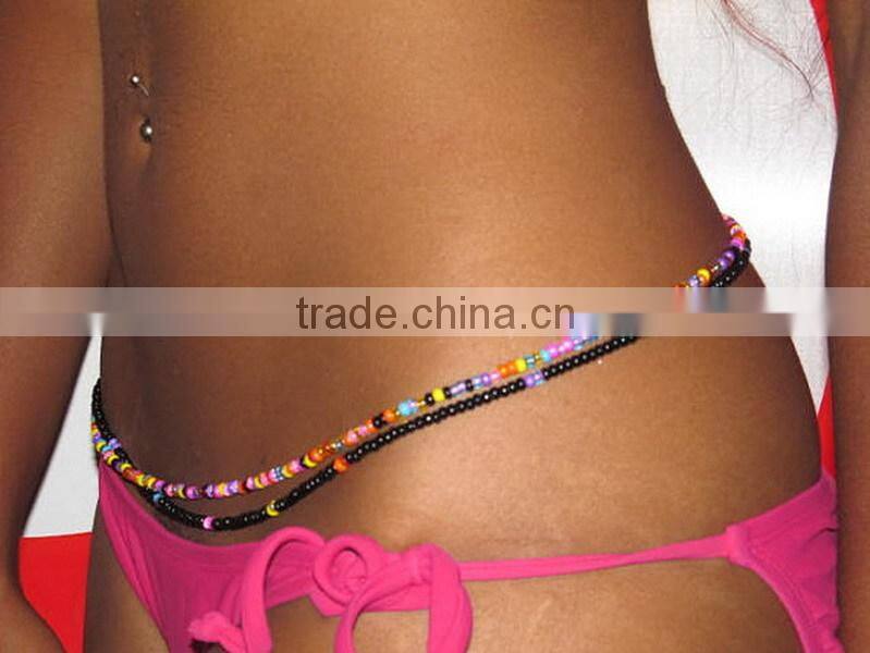 Delicate Shiny Leaf Bridal Veil Waist Chain