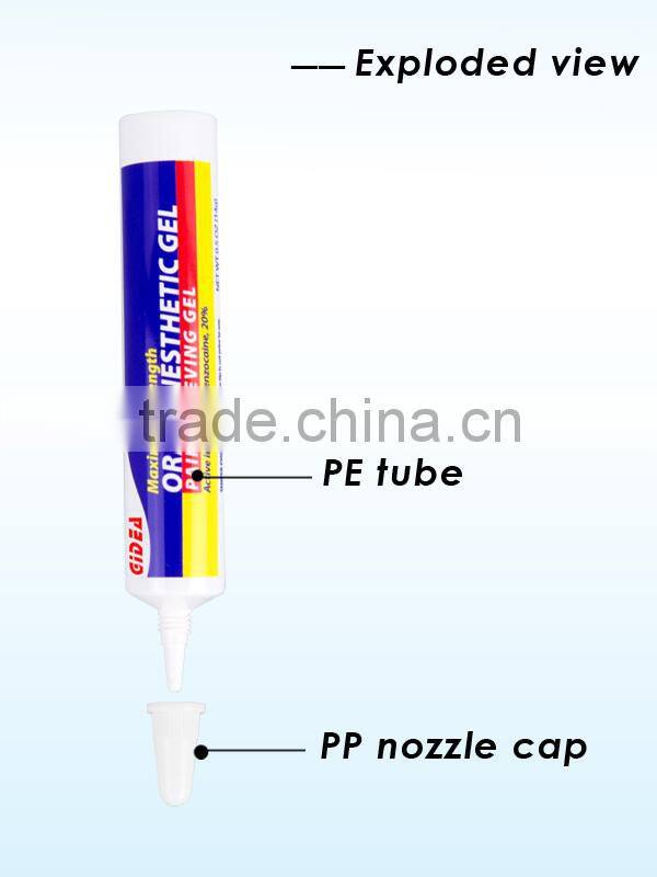 15g Colorful Nozzle PE Tube for Cosmetic