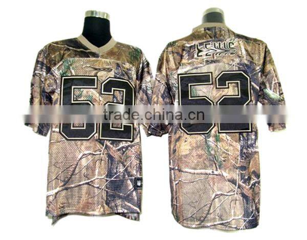 Camo American football jersey custom made with any logo and number