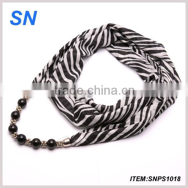 Multi color hand made rainbow color cross pendant jewelry scarf