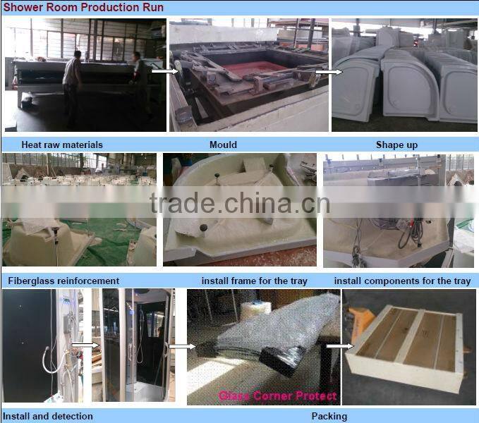 2014 Hangzhou China New Arrival Big Complete Construction Home Furniture Hydromassage Steam Shower Cabin With Foldable Chair