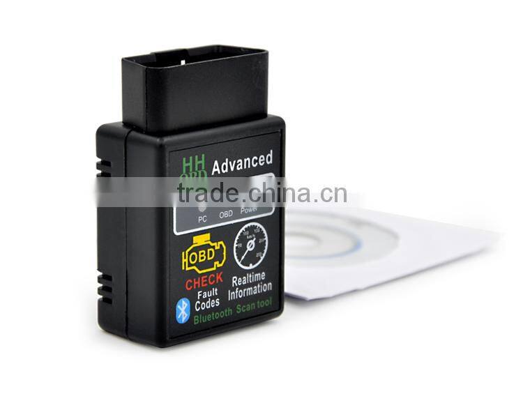 Hot selling ELM327 Bluetooth OBDII CAN BUS Engine HH 327 Bluetooth Auto Scanner ECU Code Reader