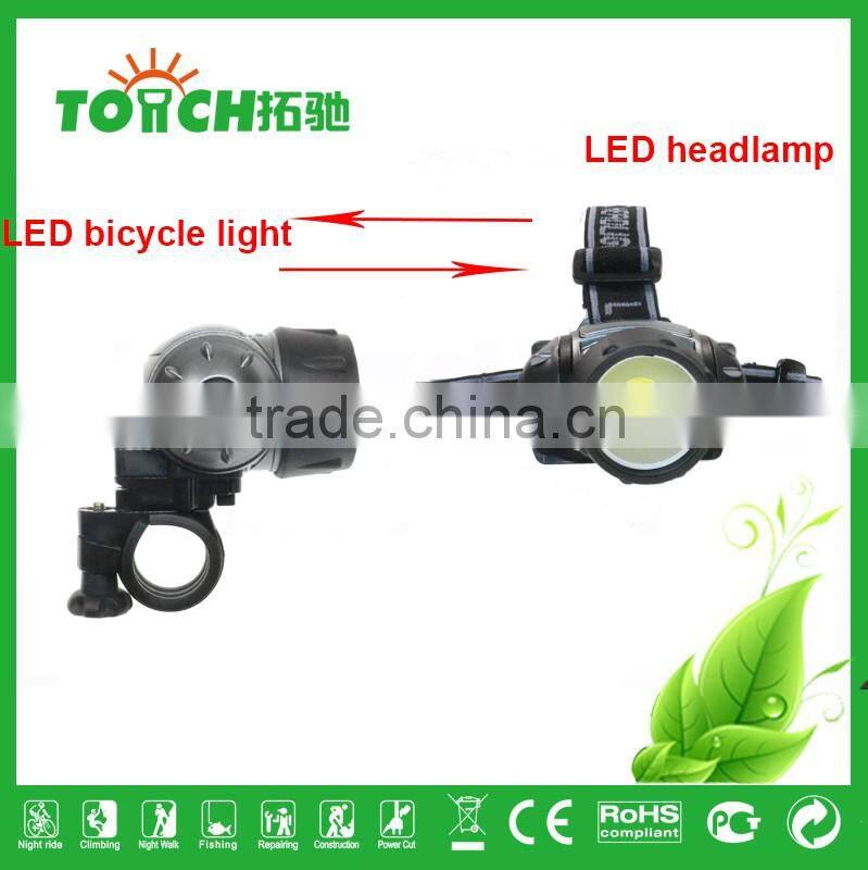 Plastic LED light for bicycle brightest LED bicycle light COB super bright LED bicycle light