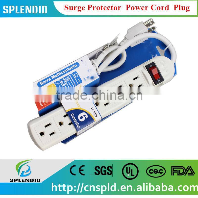 Surge Protector with 8ft Power Cord and 360-Degree Plug