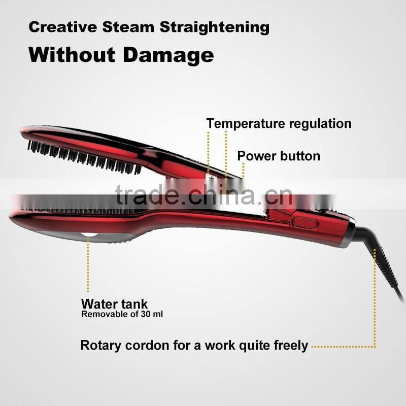 Most Advanced Hair Iron steam Hair Straightener Vapor Argan oil use Keratin Hair Straightening brush