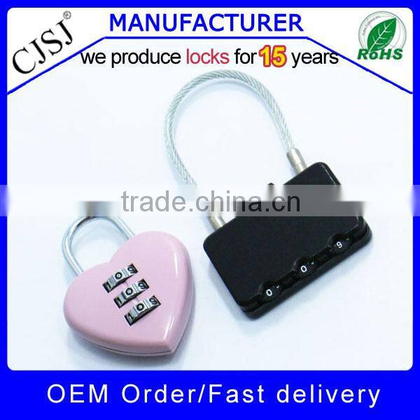 High Security Colorful digital combination cable lock