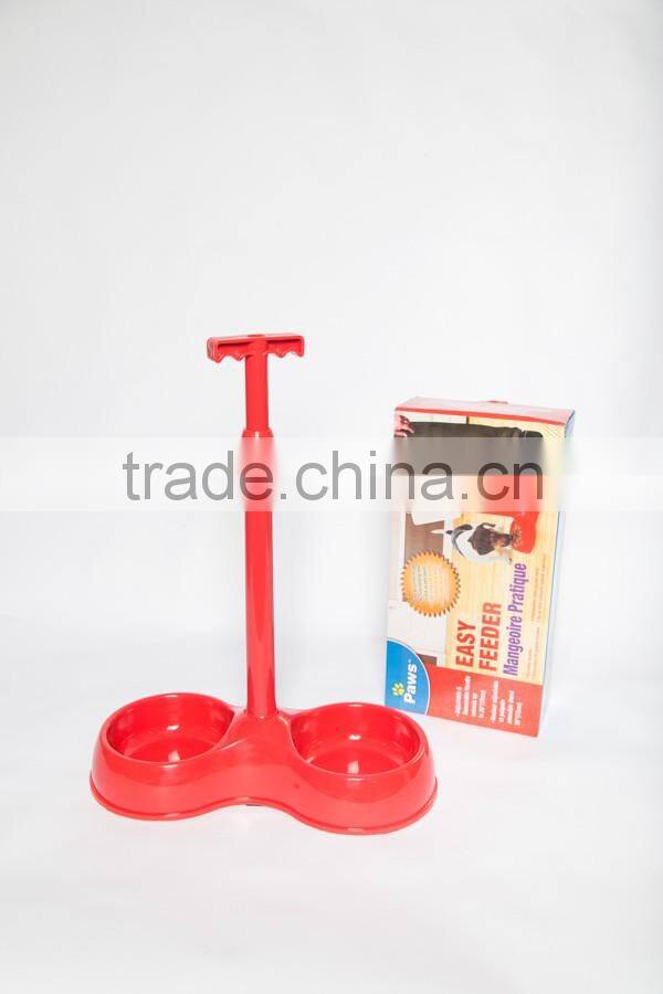 best seller easy feeder double plastic pet bowl