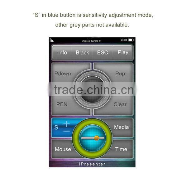 Black Wireless PowerPoint Presenter Remote Control with Air Mouse for Iphones