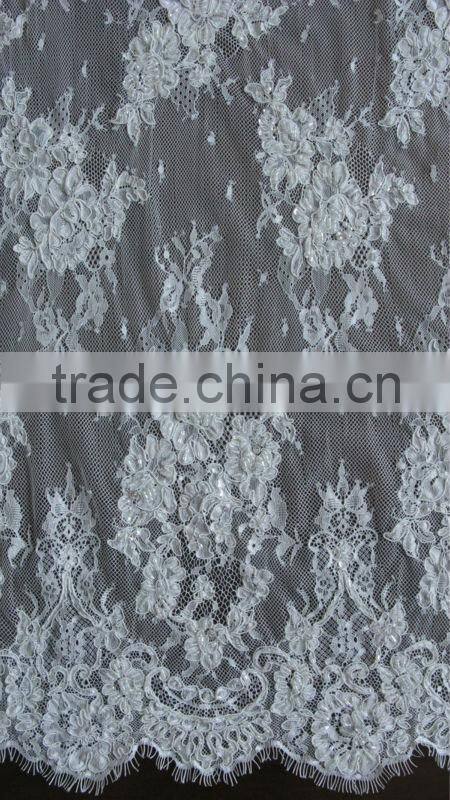 French Lace Wedding Dress Guipure Embroidery African Cord Lace Fabric Lace