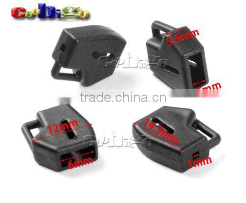 1mm Hole Irregular Buckle Plastic Black For Phone Strap Lanyard Worker Tag Vertical ID Card Badge Holder Lanyard #FLS133