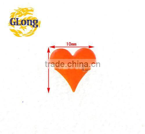 10*10mm Hot Fix Iron-on Nailhead Fluorescence Heart-Shaped Aluminum DIY Accessories For Bag Shoe Garment #GT105Y-10P(Mix-s)
