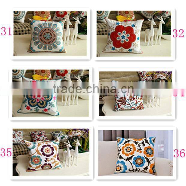 wholesale towel embroidered 100%cotton canvas cushion covers,handmade covers, ready for sell