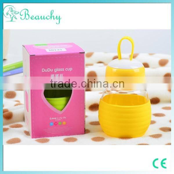 Beauchy 2016 300ml Penguin bottle Penguin shape glass bottle 300ml glass juice bottle with high quality