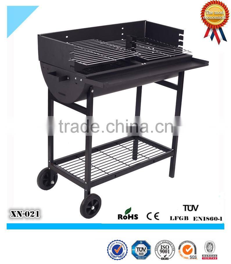 New arrival park trolley barrel standing bbq grill