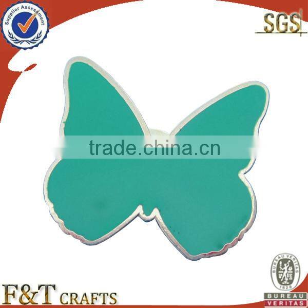 house shaped metal soft enamel badge with Epoxy dome