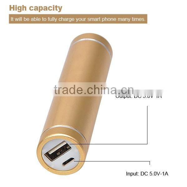 Round shape strong led torch light portable power bank 2000mah mobile custom Fast charge power bank 2600mah with CE FCC ROHS
