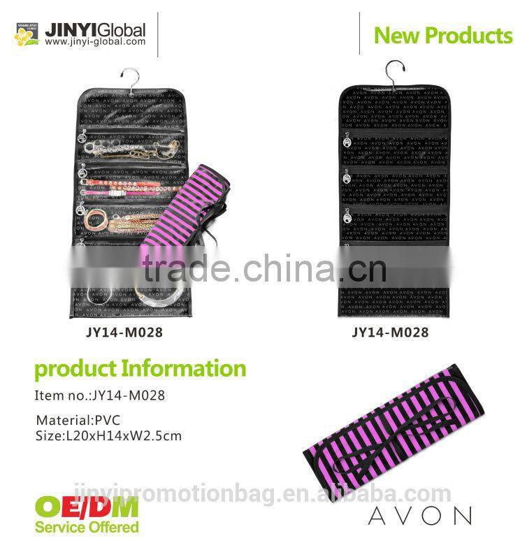 High Quality PVC Travel Toiletry Bag with Hanger Interior PVC Pockets