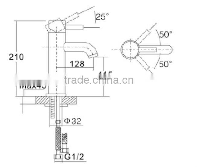 Single Lever Basin Mixer with Watermark, UPC, WARS and CE Approval