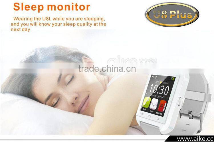 2016 New Bluetooth Smart Watch U8 Plus U Watch for Samsung S4 HTC LG Huawei Android Phone Smartphone Sync Call Remote shutter