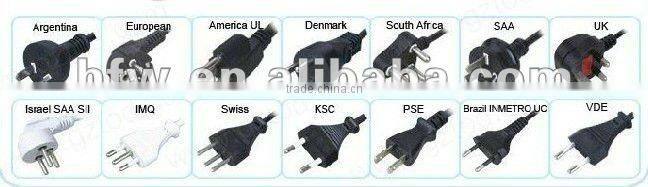 Hot sell 3 prong us ac power cord cable