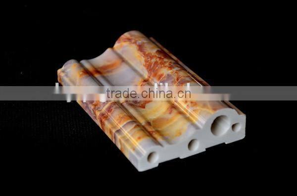High-Tech Stone Polymer Material Water Resistance Colorful Marble Effect Mouldings