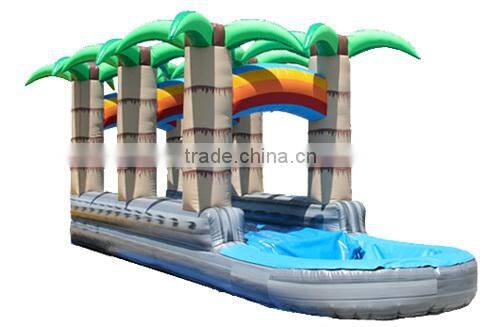 large tropical water slide inflatable slip n slide pool,giant inflatable water slip and slide for adult