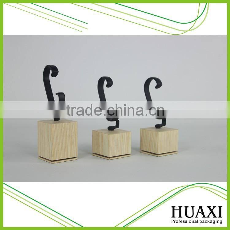 Customized fashion wood watch display stand retail store wood display stand