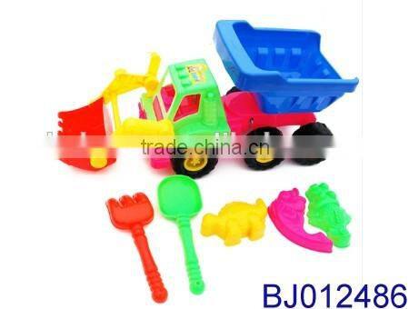 New hot selling kids toy funny plastic beach toy with barrow and shape mold