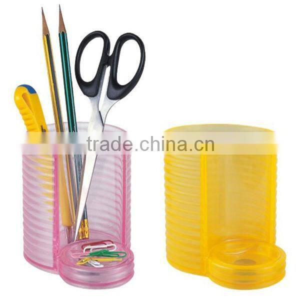Tulip shape plastic pen holder