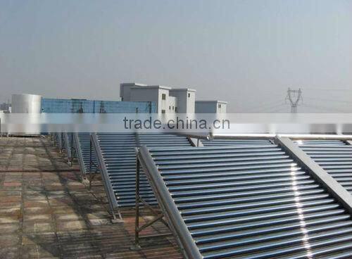 vacuum tube solar hot water system with large storage water tank