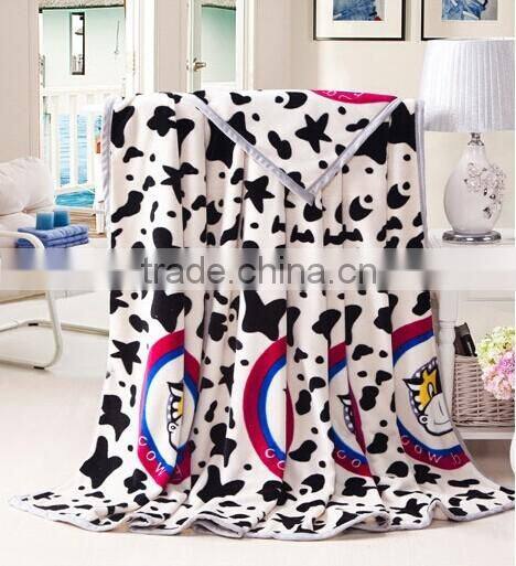 single double queen king size kids cute cow design blanket thick good quality blanket