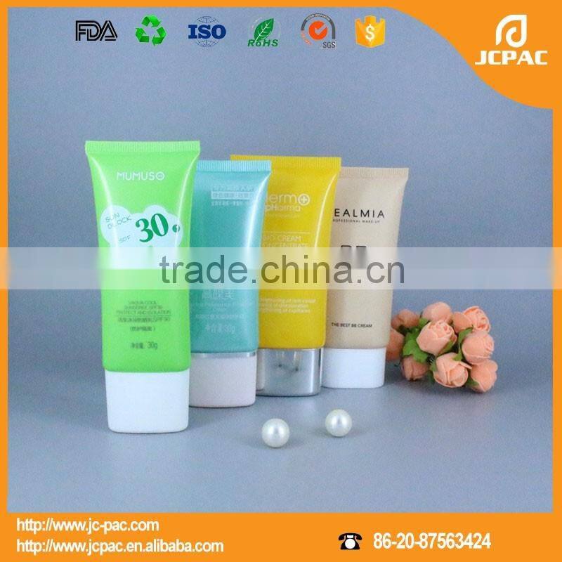 Oval cosmetic plastic tube for BB cream, plastic facial cream tube packing