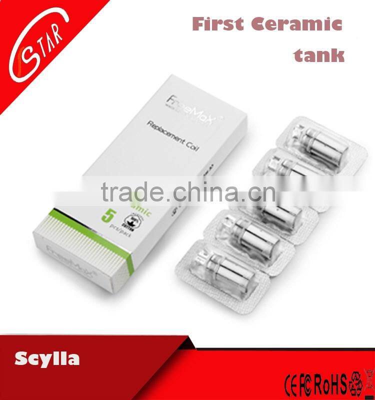 2015 Factory wholesale Scylla ceramic coil sub ohm tank for ecig