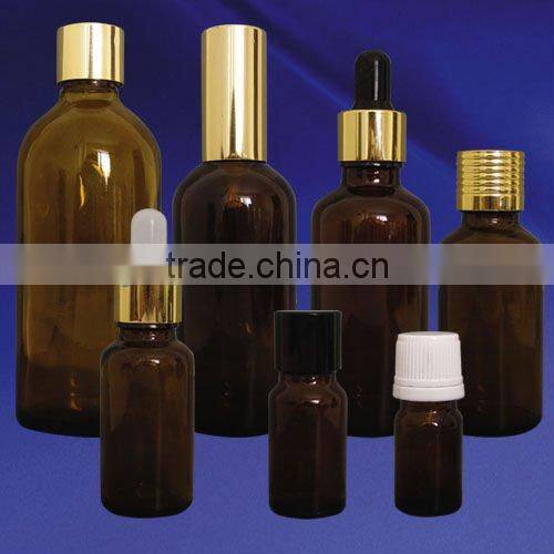 Amber tubular glass vial thread mouth