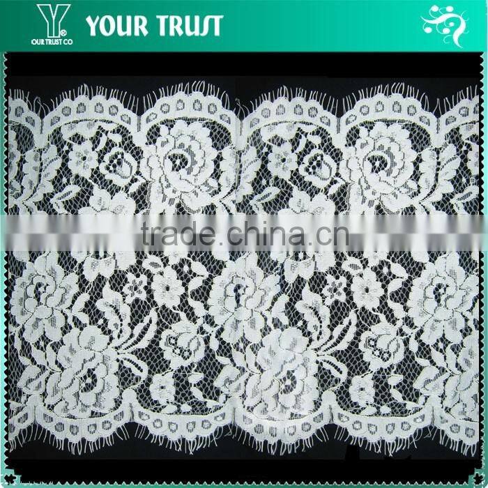 Width 18.5 Centimeter White Stretch Tape Trim Spandex Elastic Lace