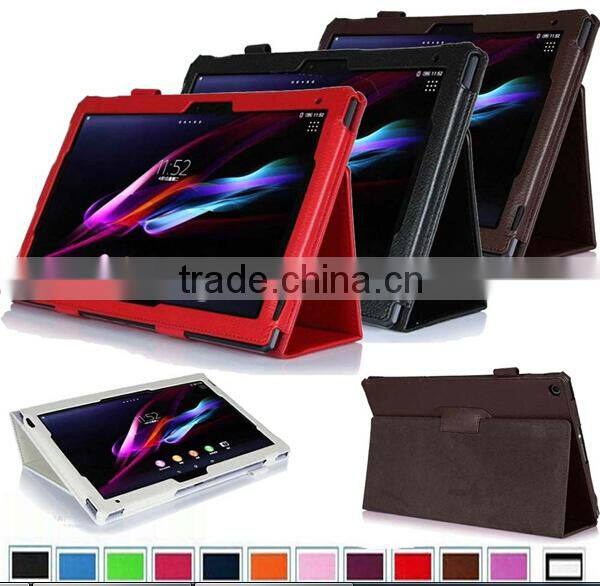 Folio Magnetic Flip Stand Leather Case For Sony Xperia Tablet Z 10.1"