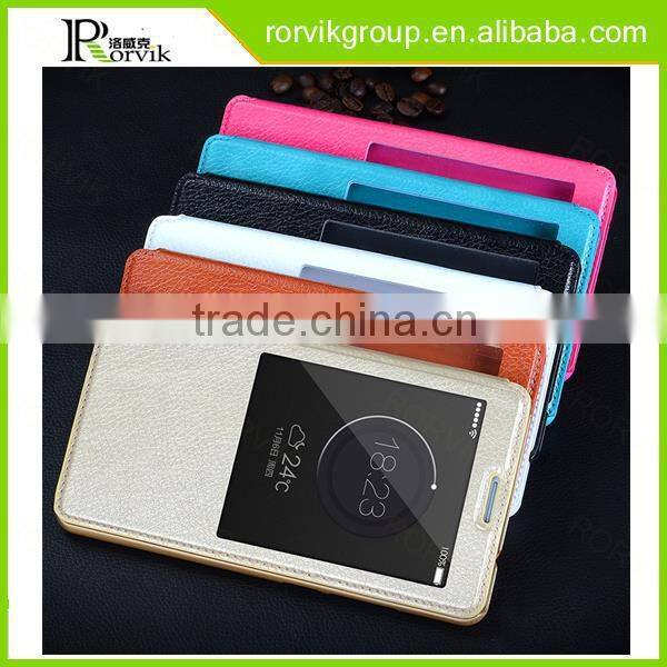 Newest Product brand name stand bumper phone case for HUAWEI MATE 7 two mobile leather phone case