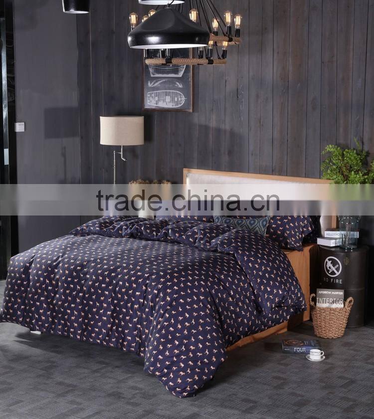 Home textile printed 100% cotton sateen bedding fabric for bedding