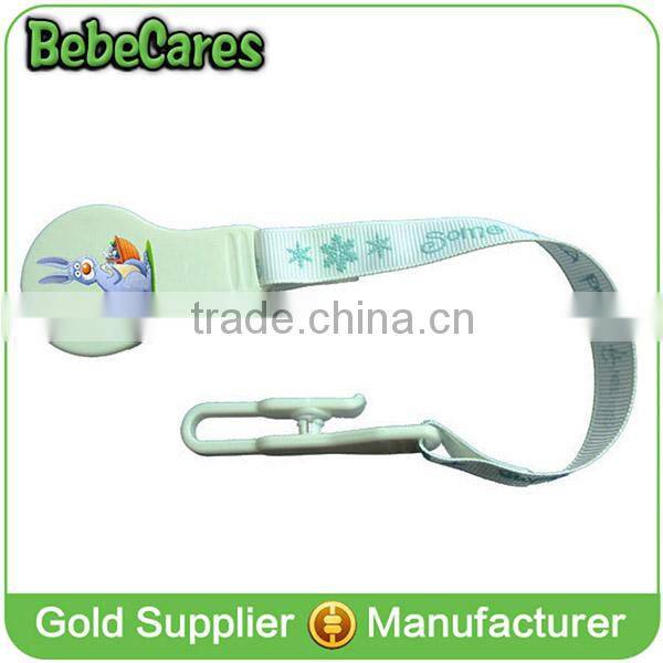 Plastic eco-friendly lovely baby pacifier clips