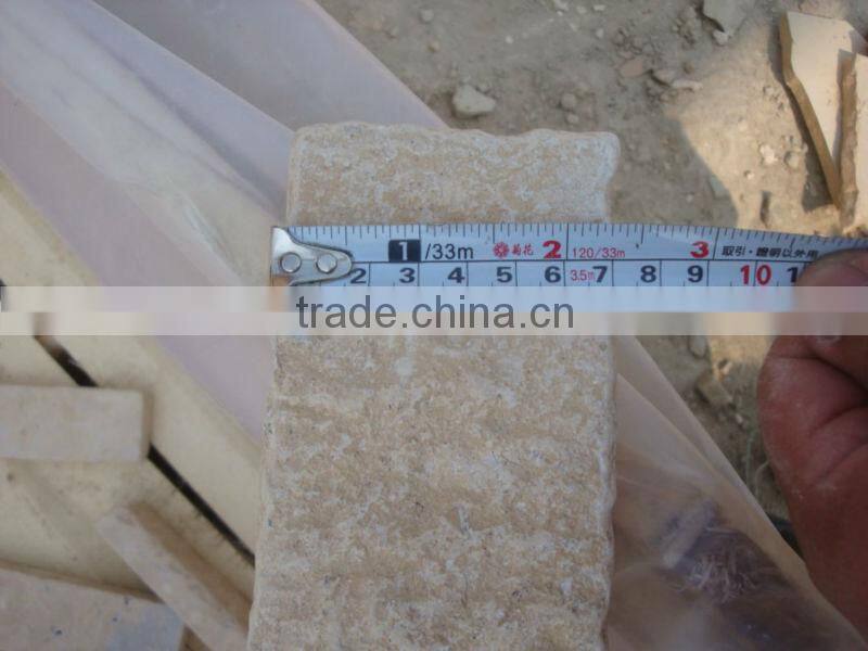 Yellow limestone tiles