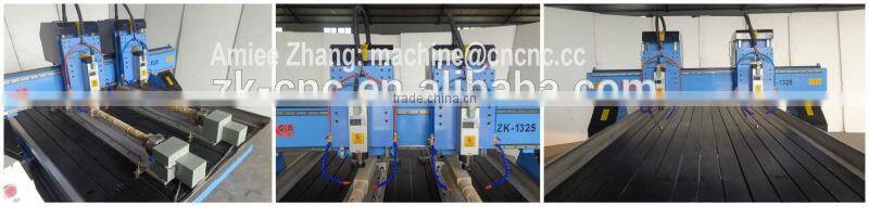 2 Heads 2 Rotary Axis Flat Cylinder Engraving Machine CNC Router DSP A18 4 Axis System ZK-1325