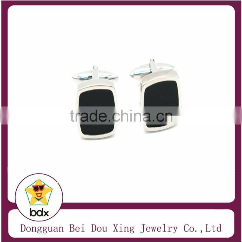 New Chisel Stainless Steel With Black Inset Cuff Links