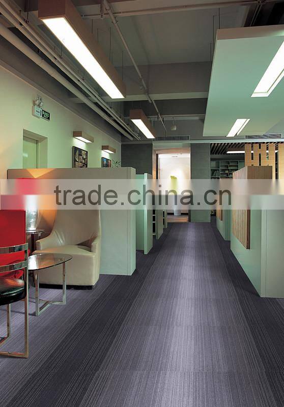 Jacquard technics and loop pile pattern pvc carpet tiles with high quality