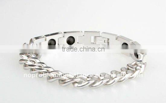 Noproblem P049 FDA power therapy health germanium titanium sports energy man bangle