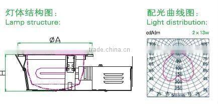 E27 recessed downlight fitting