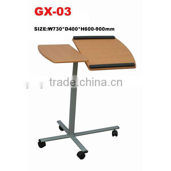 GX-01 MDF + PVC double finished +Metal tube in powder-coated finished Laptop computer table